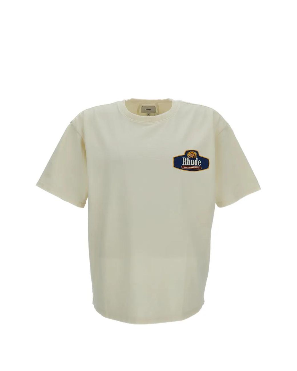 Rhude White Racing Crest T-Shirt for men