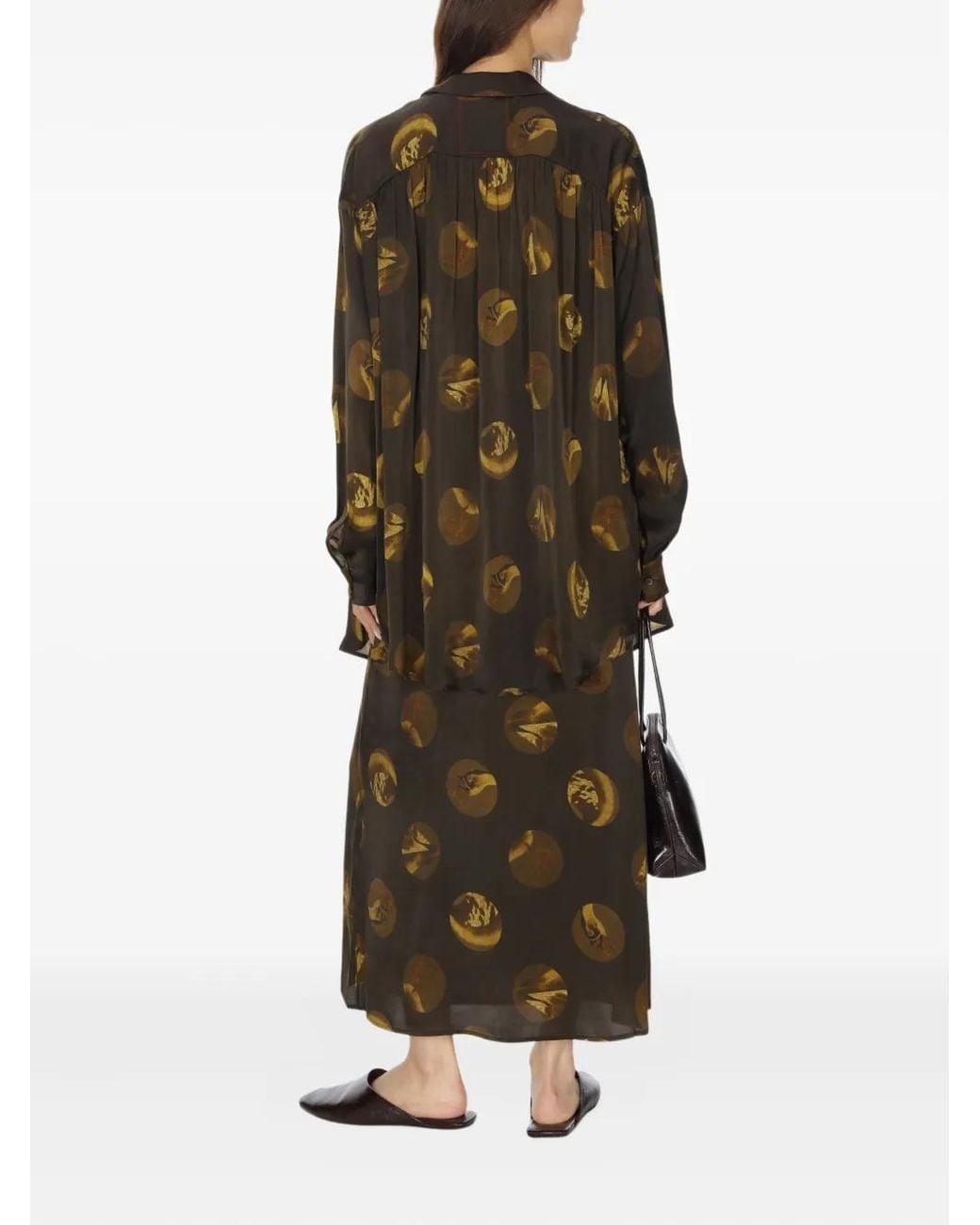 Camisa Con Estampado Circular Uma Wang de color Black