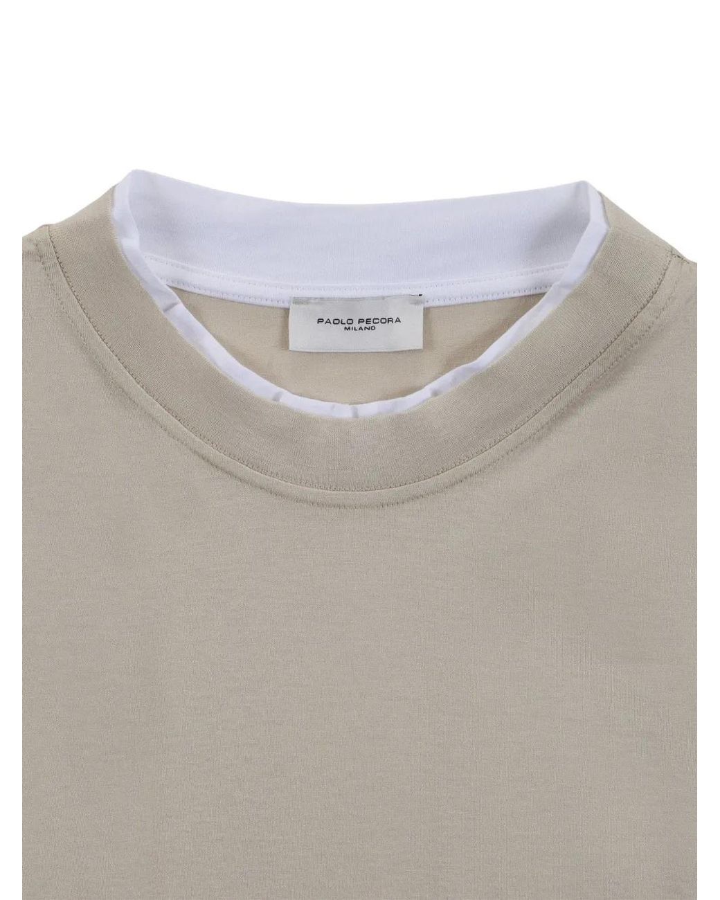 Paolo Pecora White Double-Layer Loose-Fit T-Shirt for men