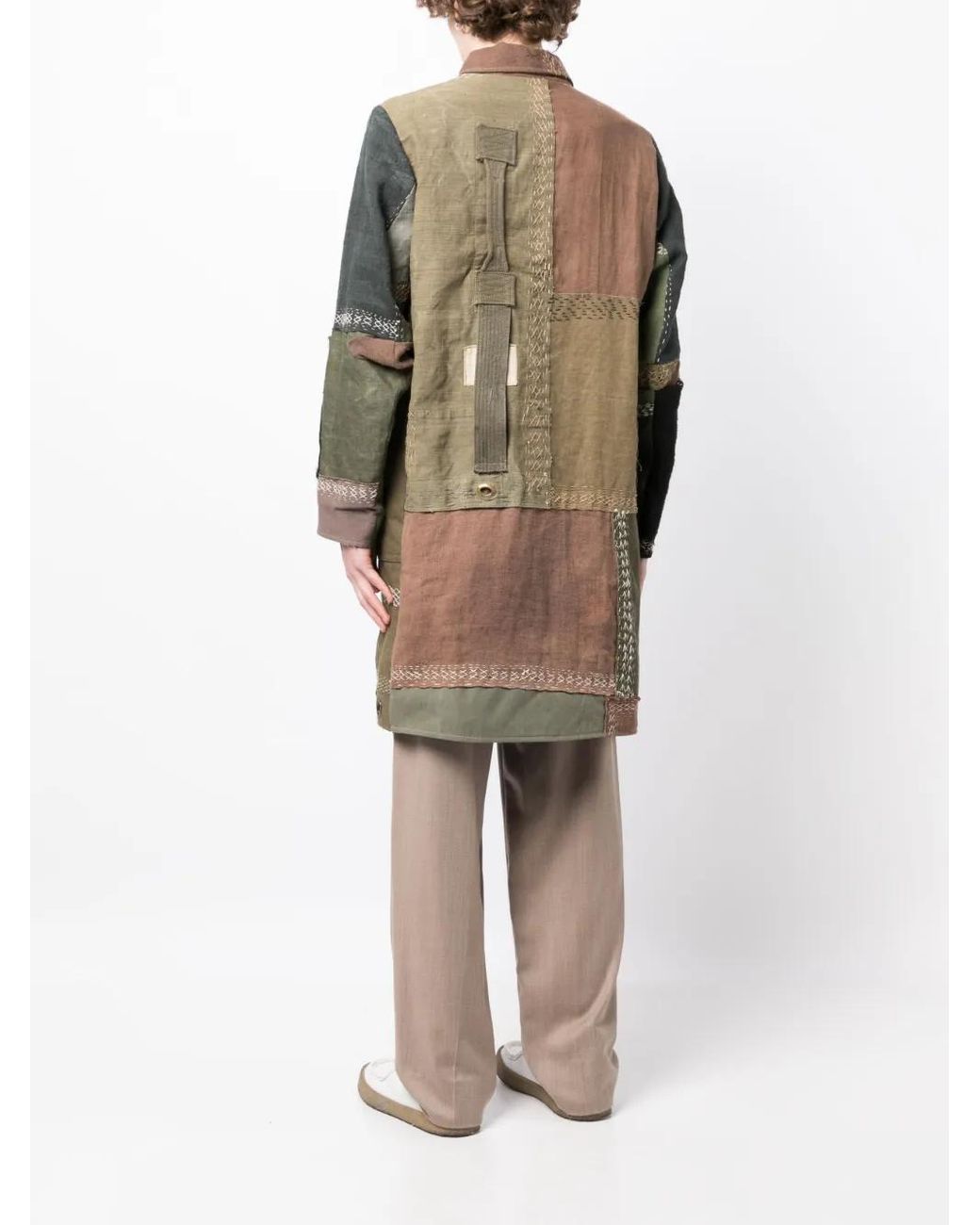 By Walid Green Cedric Cotton Single-Breasted Coat for men