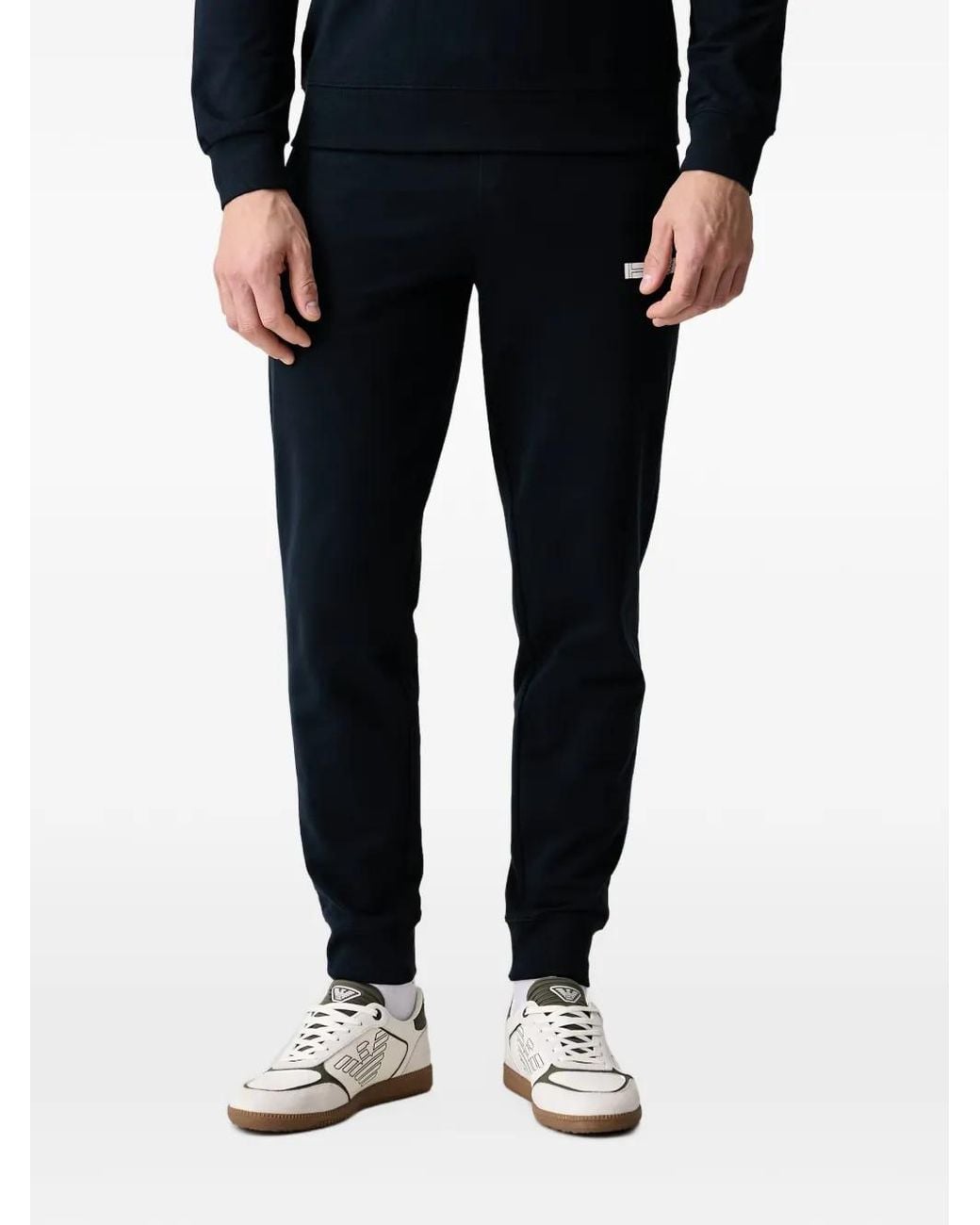 EA7 Blue Logo-Print Tracksuit for men