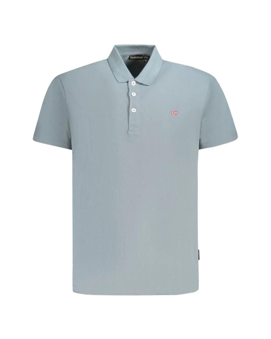 Napapijri Blue Polo En Coton À Patch Logo for men