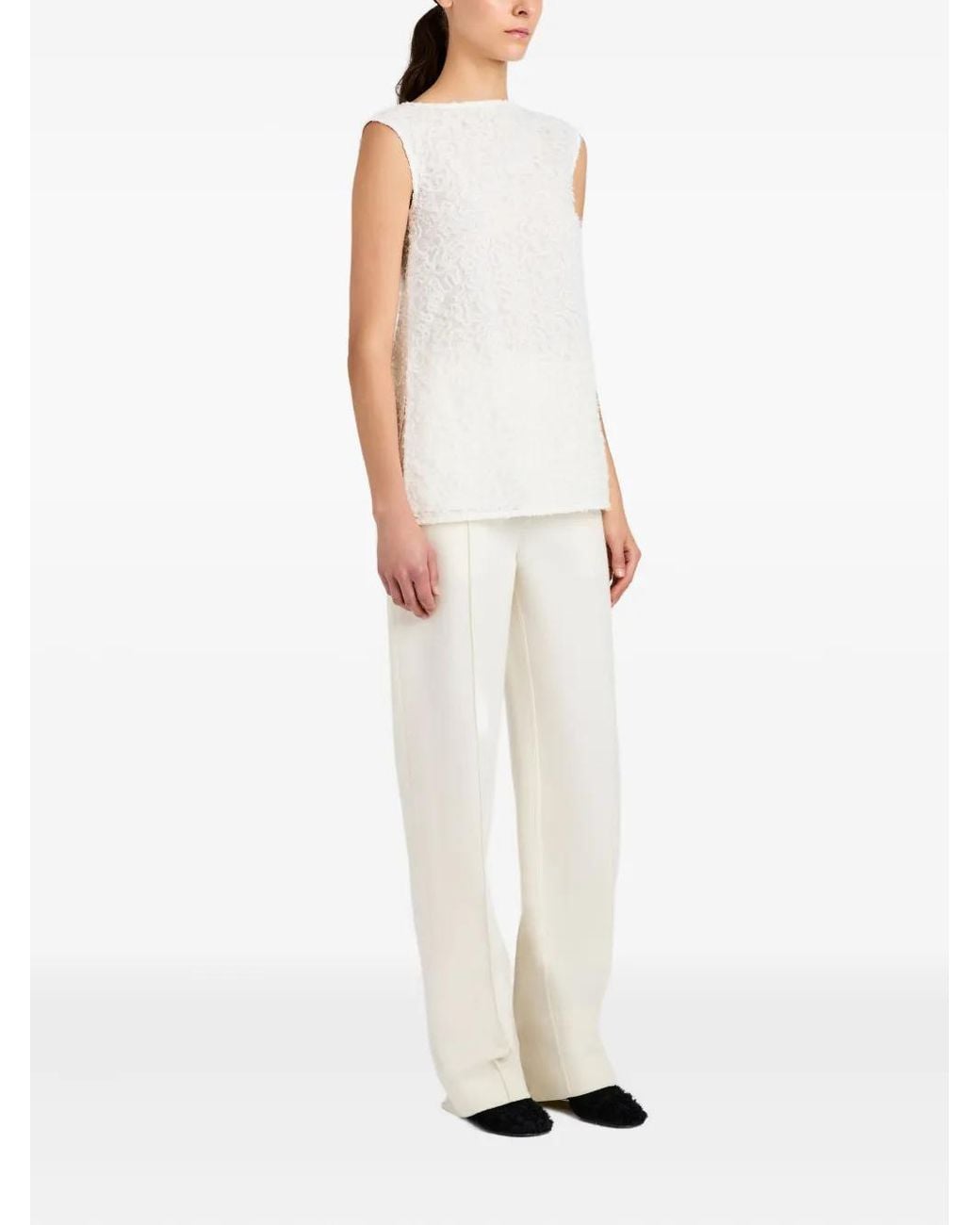 Proenza Schouler White Virginie Embroidery-Detail Top