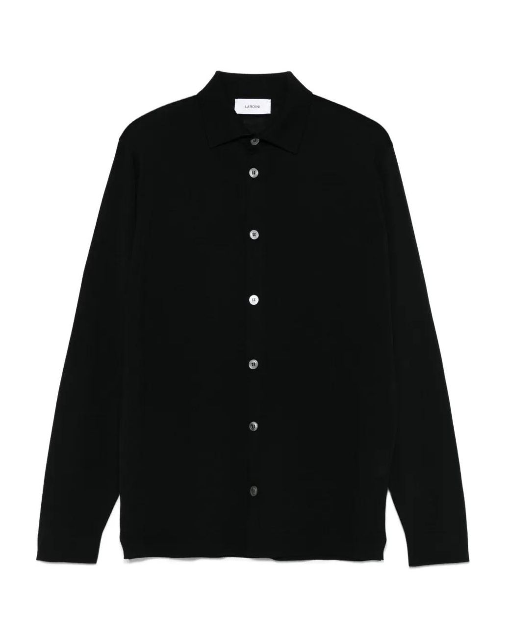 Lardini Black Knit Shirt for men