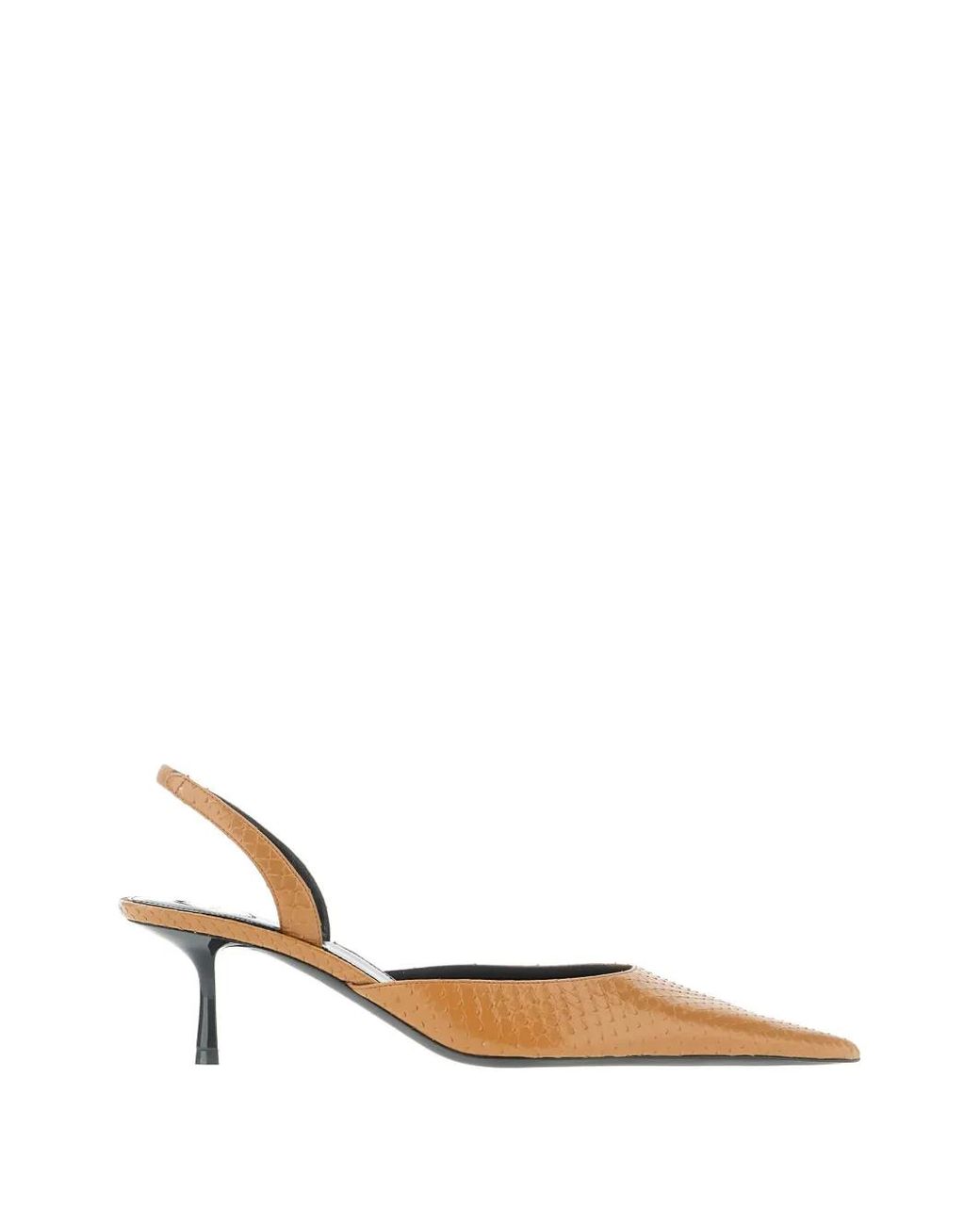 Saint Laurent White Babylone Pointed Slingback Pumps