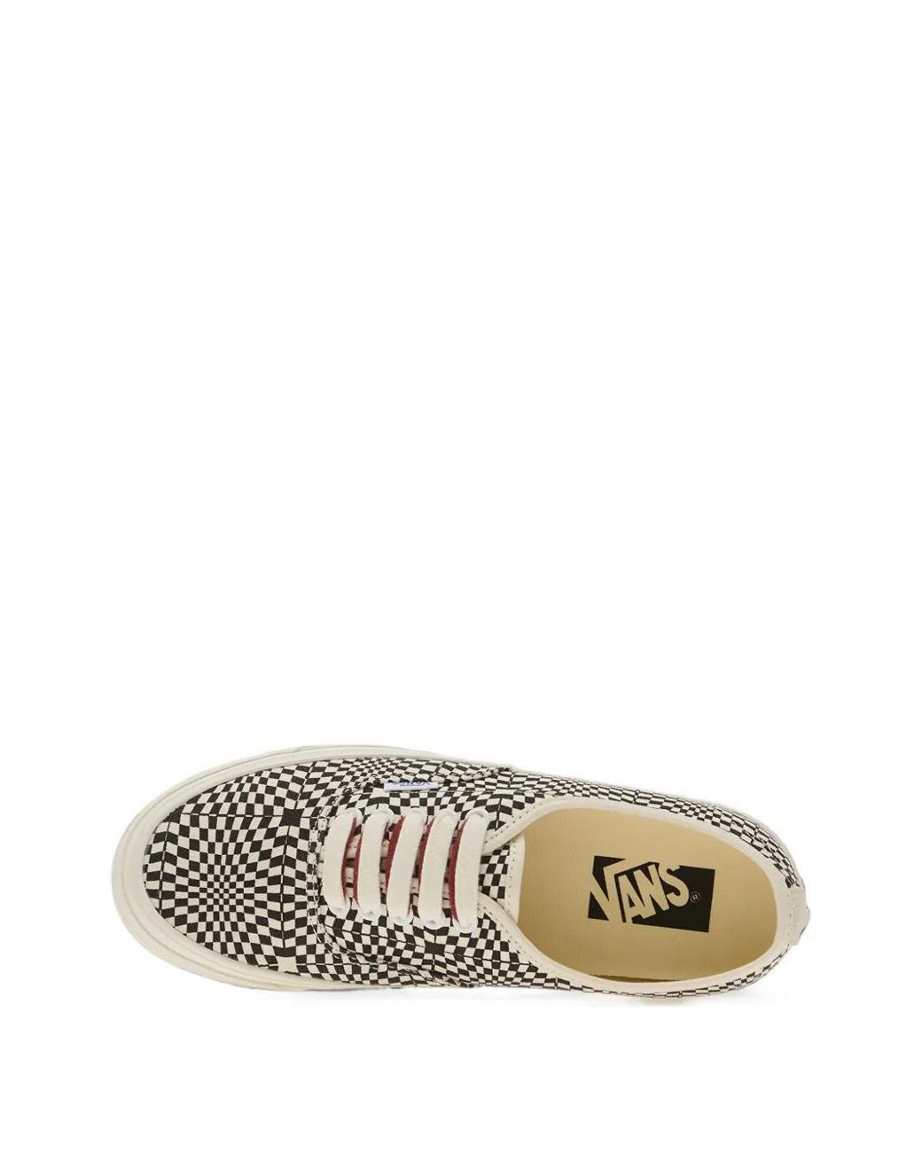 Vans White Premium Authentic Checkered Sneakers
