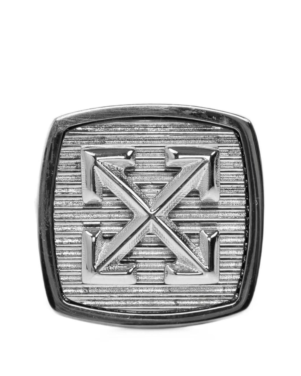Off-White c/o Virgil Abloh Gray Arrows Signet Ring for men