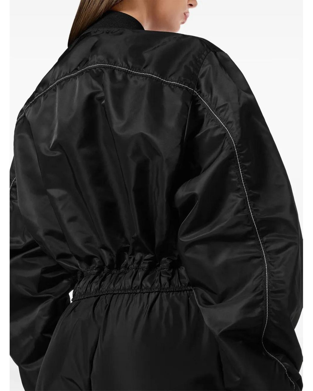 Philipp Plein Black Cropped Bomber Jacket