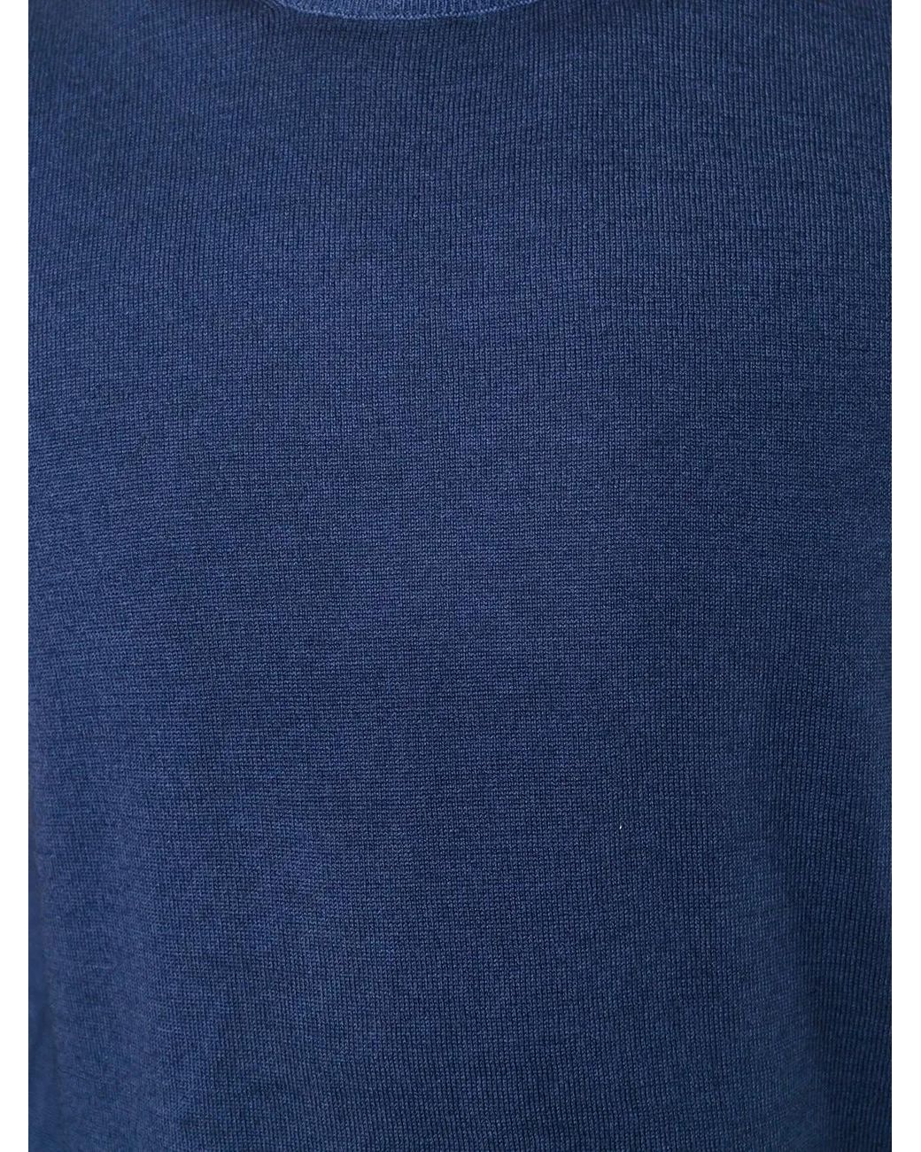 D4.0 Pullover Aus Schurwolle in Blue für Herren