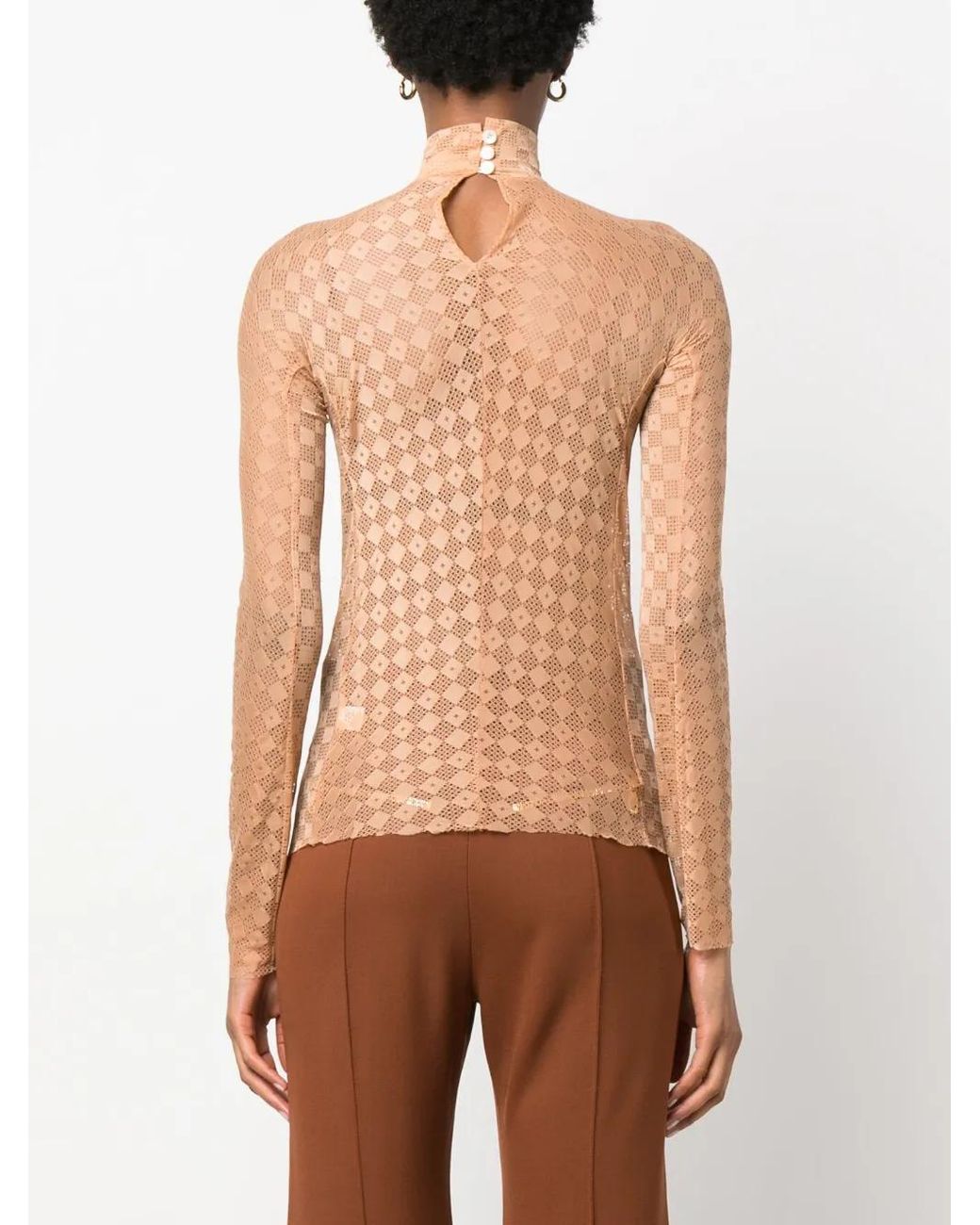 Forte_forte Natural Damier Lace Shirt Clothing