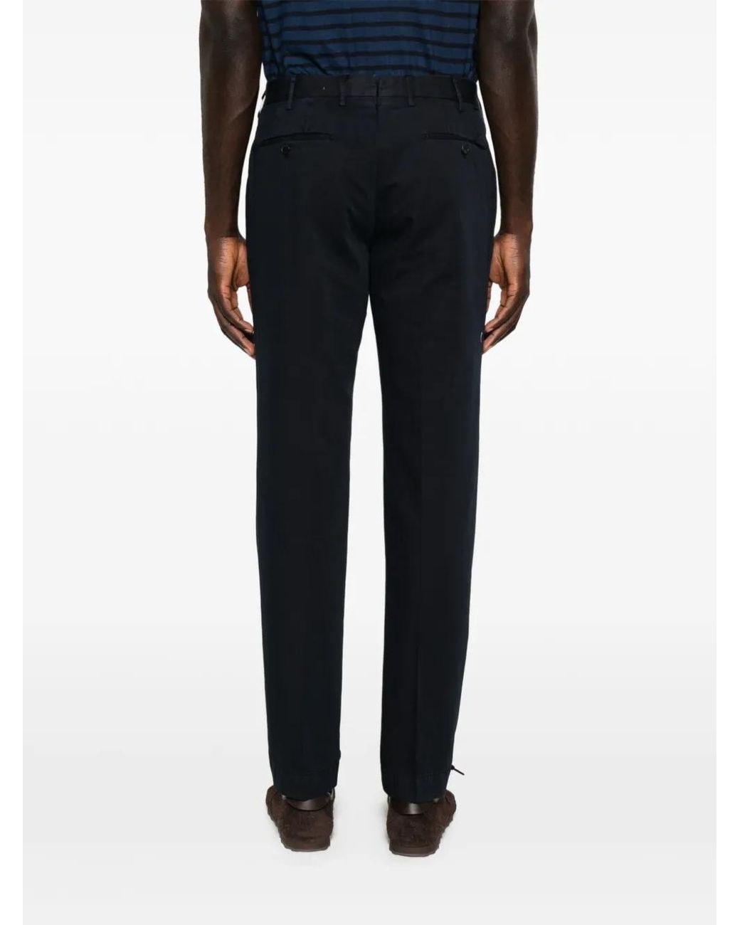 Incotex Blue Pleated Trousers for men