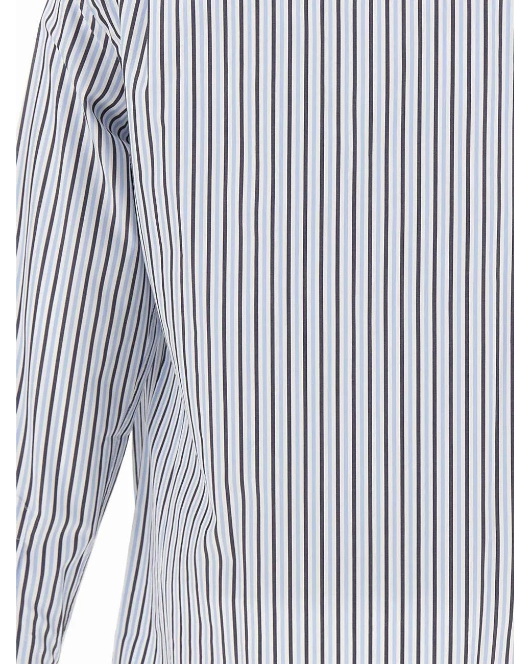Paul & Shark Blue Striped Button-Down Shirt for men