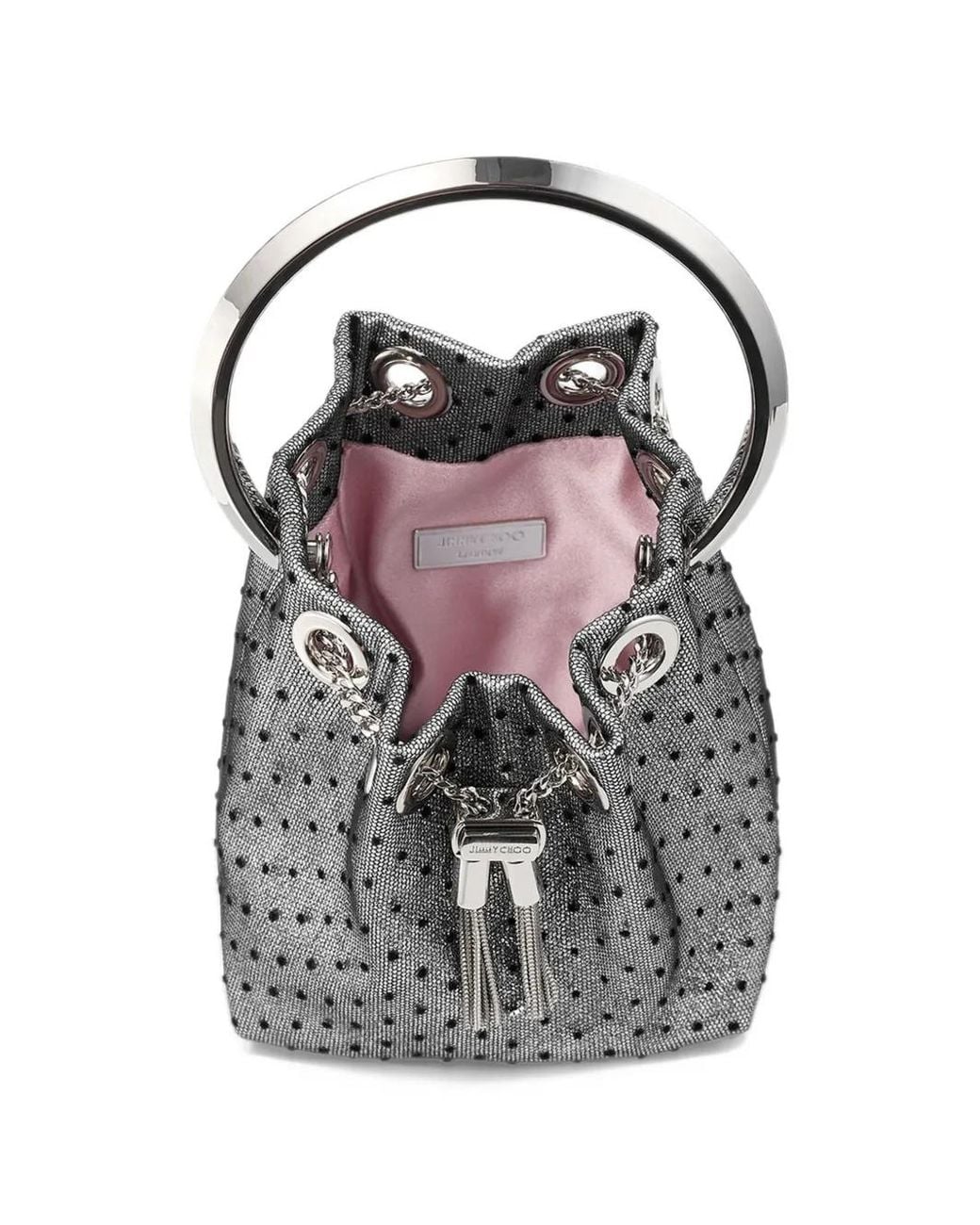 Jimmy Choo Gray Micro Bon Bon Mini Bag