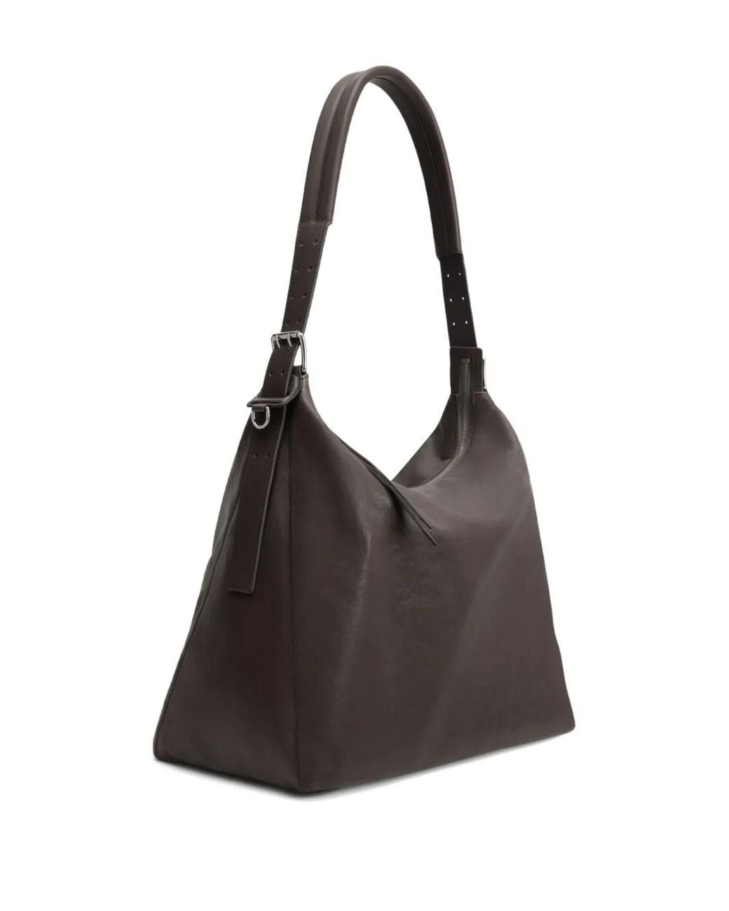 Lemaire Black Belted Hobo Leather Shoulder Bag