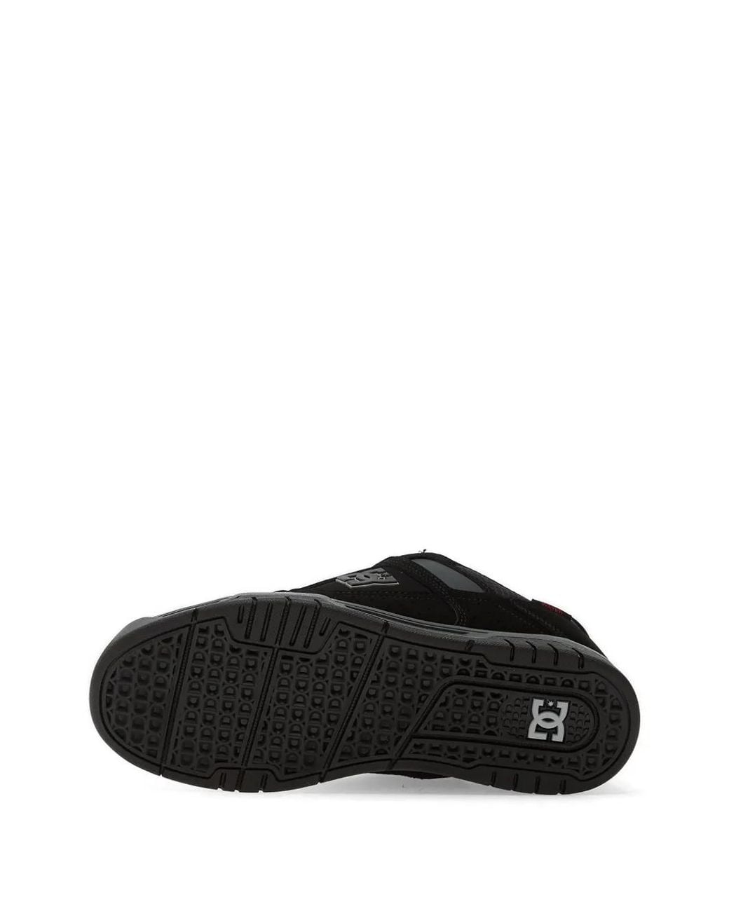 DC Shoes Black Stag Panelled Logo-Plaque Sneakers for men