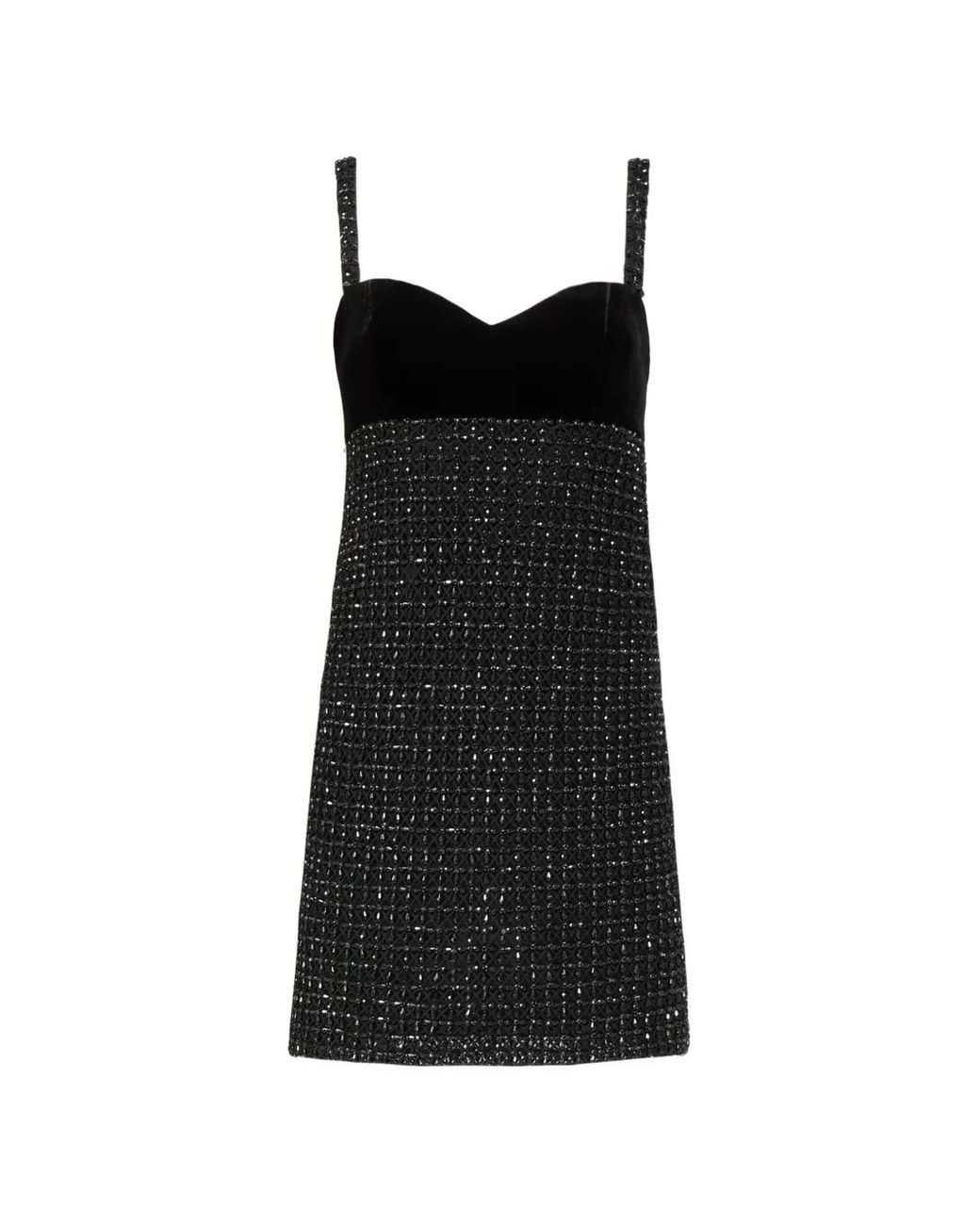 Costarellos Black Aphra Beaded Mini Dress