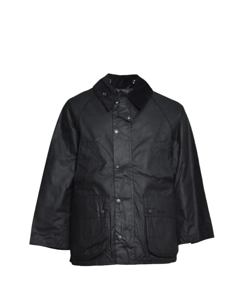 Barbour Black Oversized Bedale Waxed Jacket for men