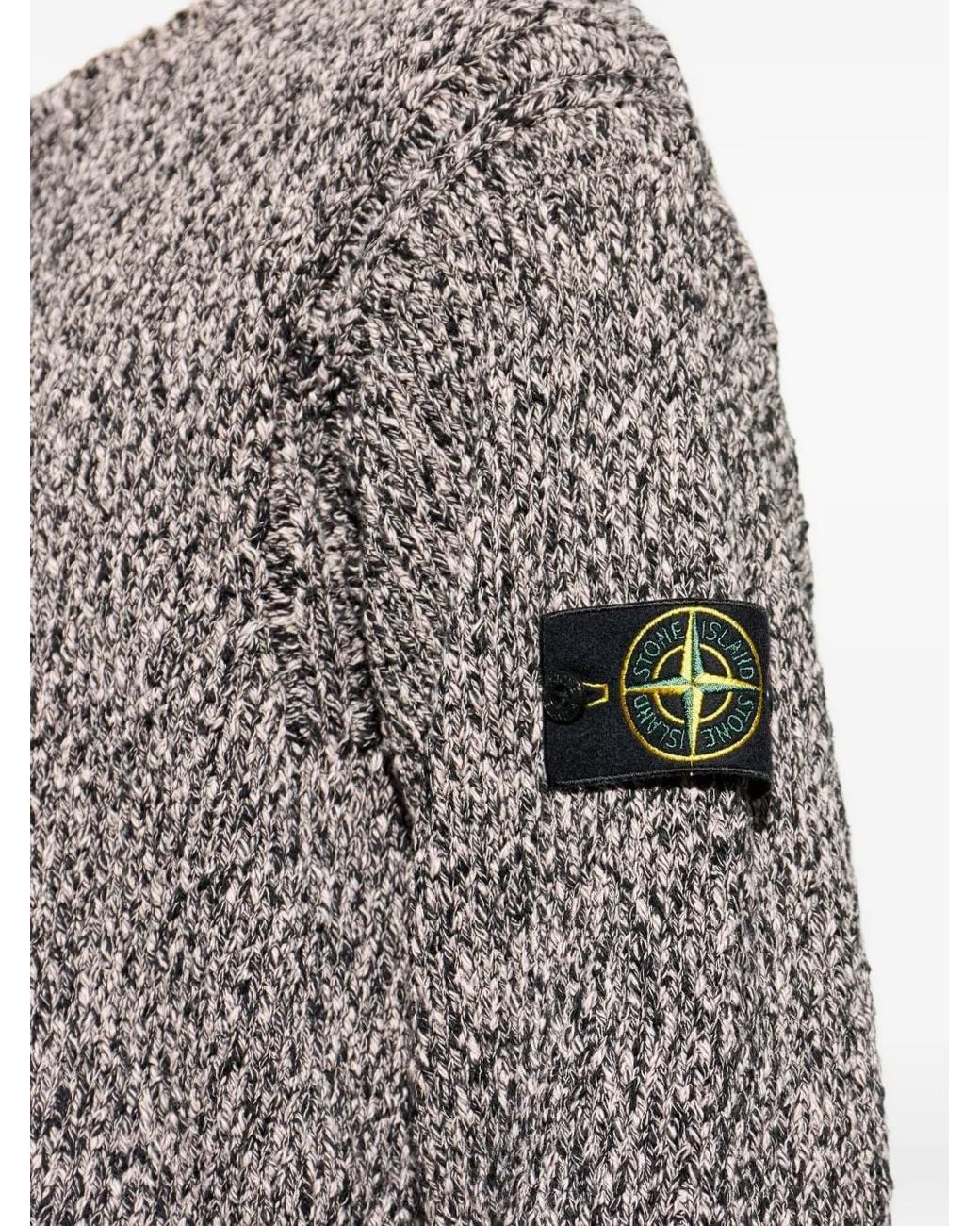 Stone Island Gray 5100025 Speckled Cotton Sweater for men