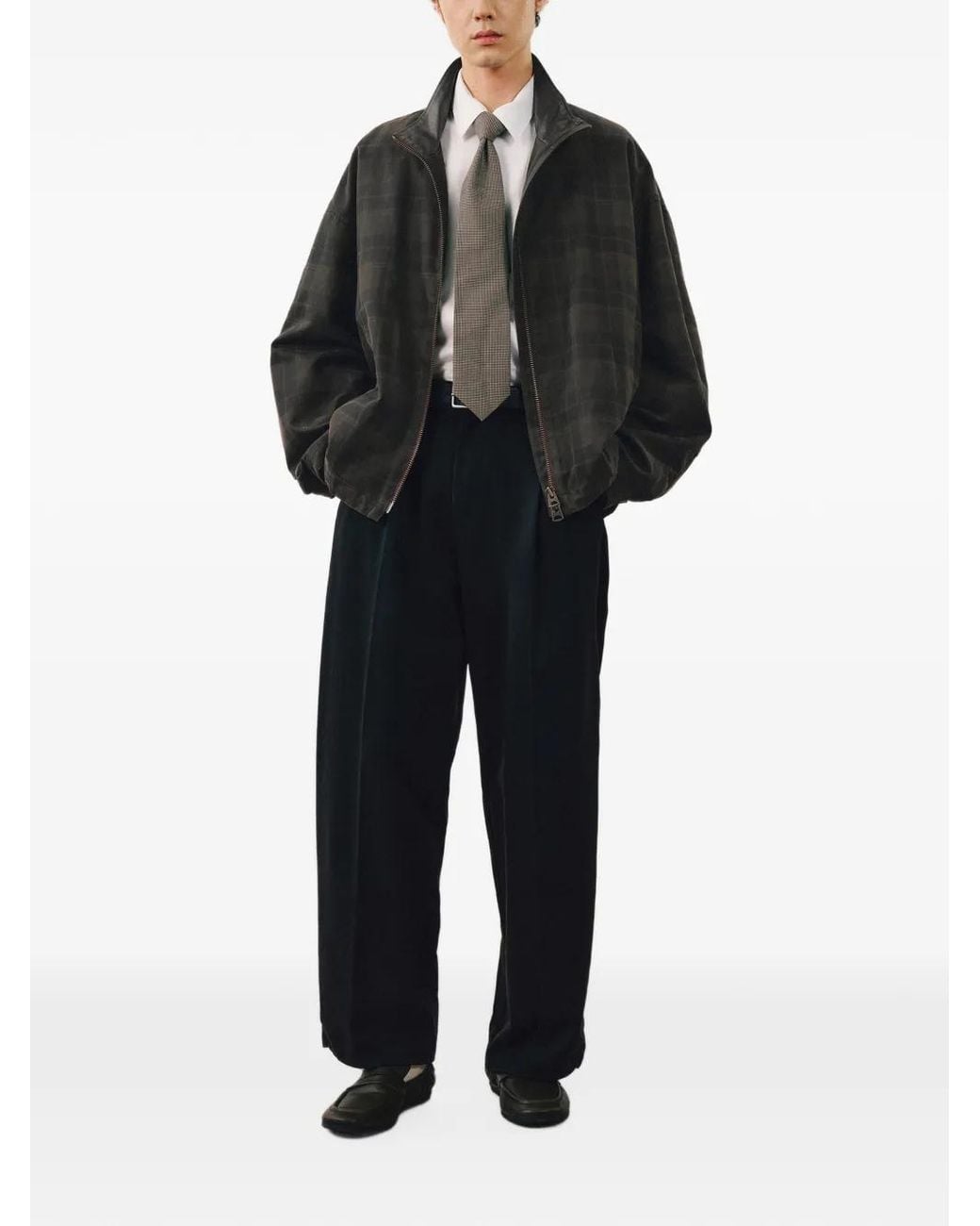CROQUIS Black Plaid Jacket for men
