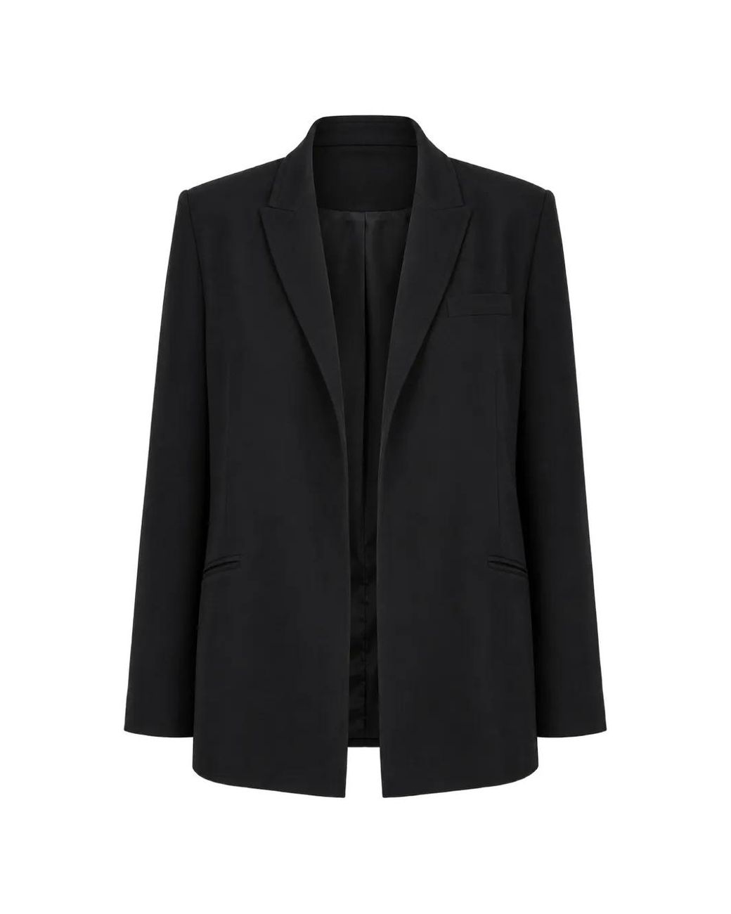 Dusan Black Silk Loose-Fit Blazer
