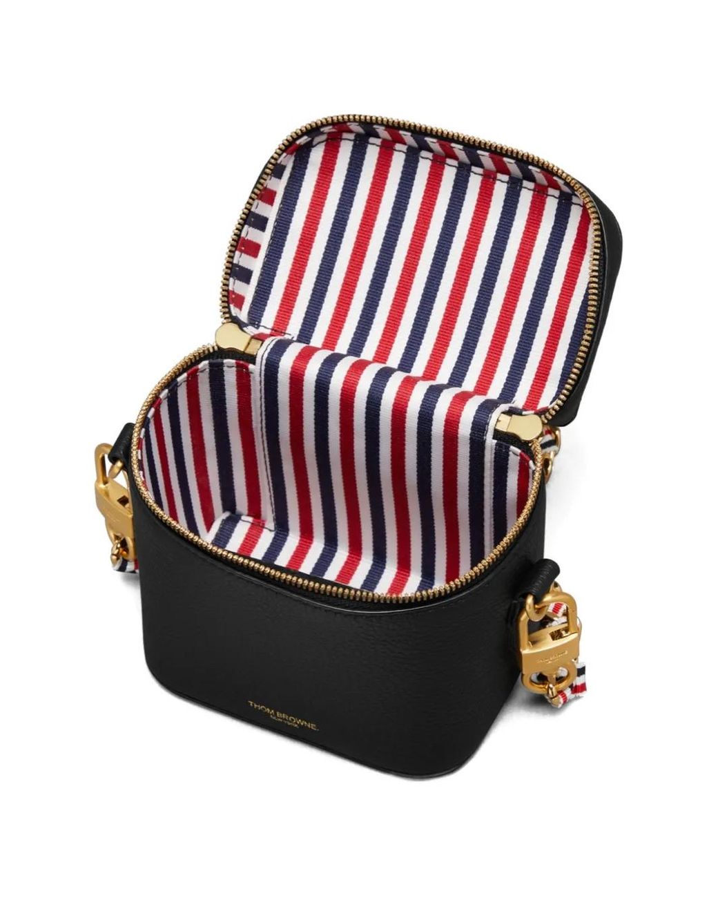 Thom Browne Black Sac À Bandoulière En Cuir