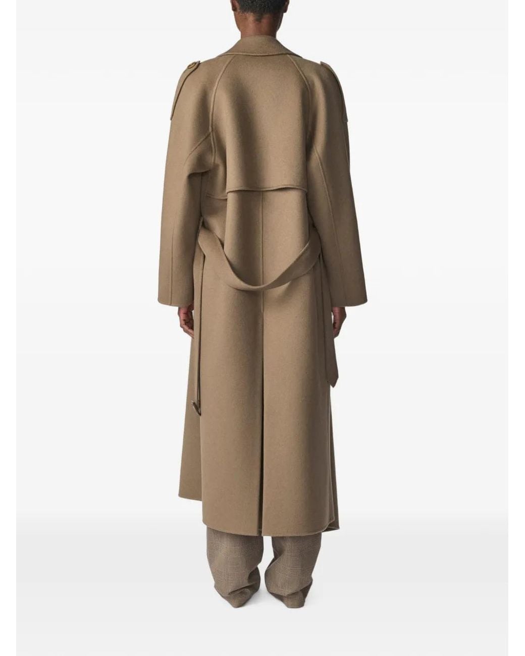 Monse Natural Draped Double-Faced Trench Coat