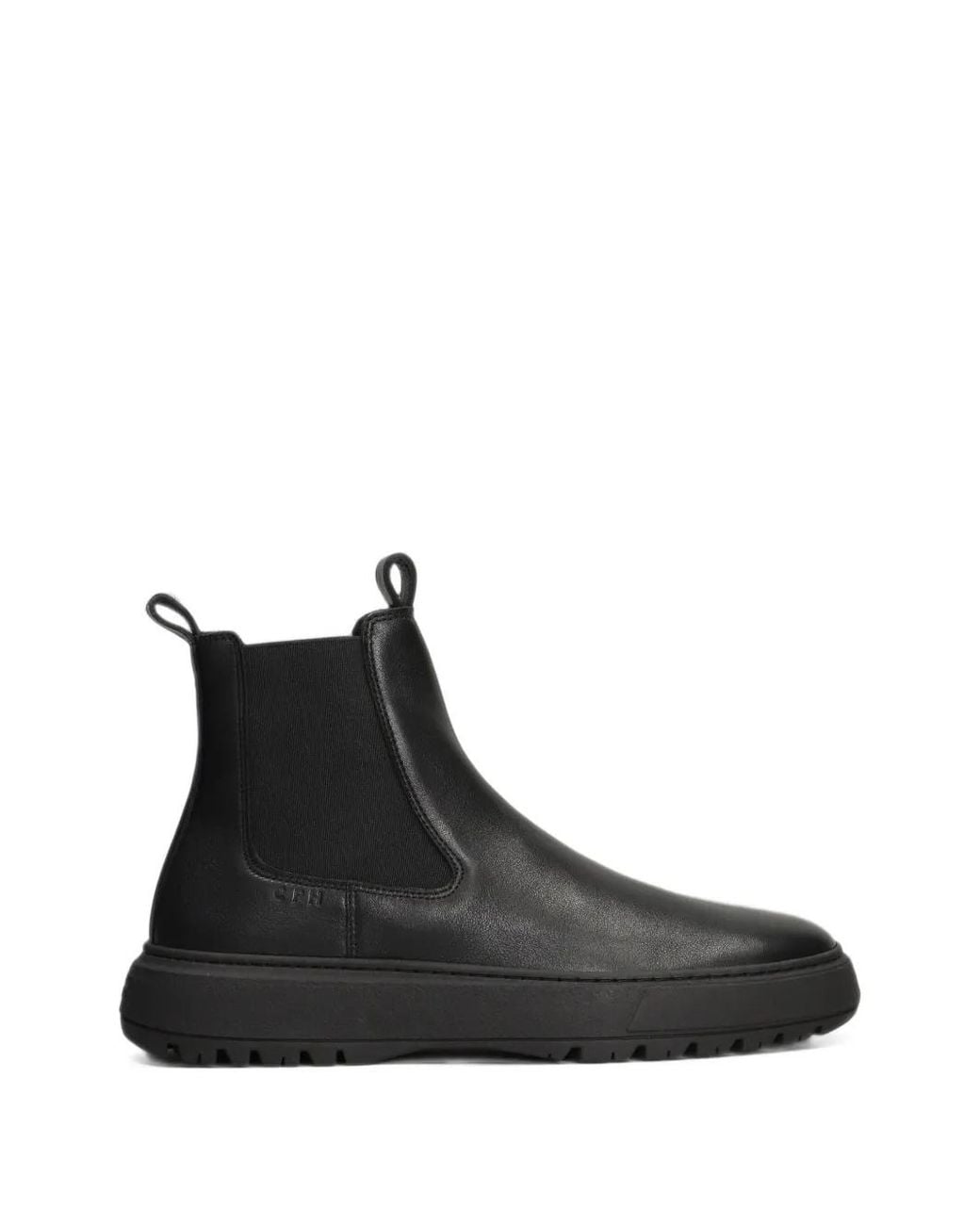 COPENHAGEN Black Leather Chelsea Boots for men