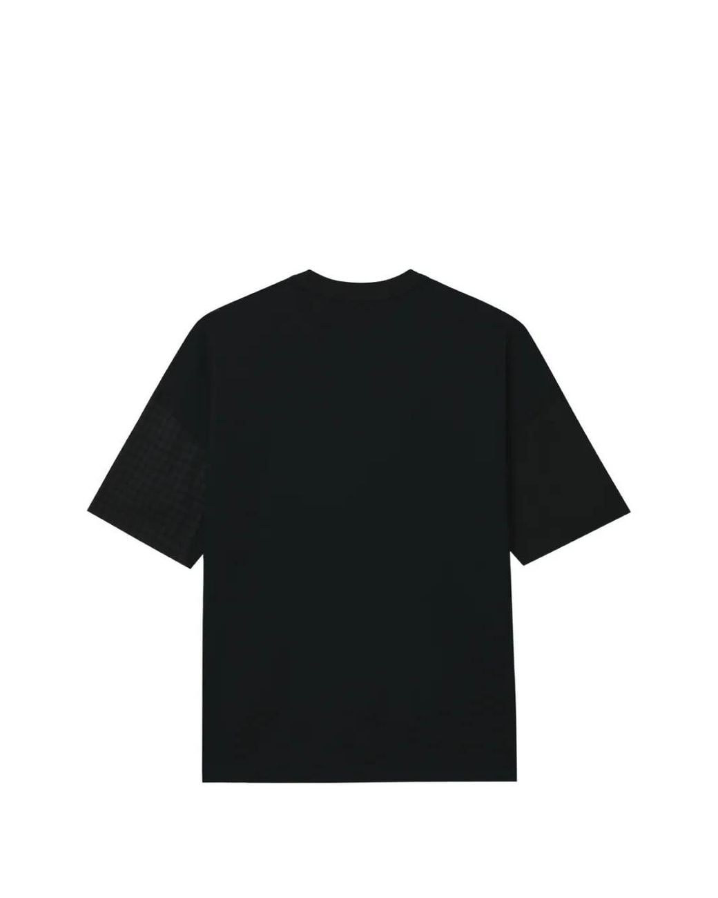 FIVE CM Black Checked Panel T-Shirt for men