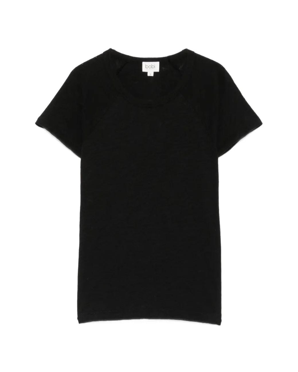 Bobi Black Raglan Cap-Sleeve T-Shirt