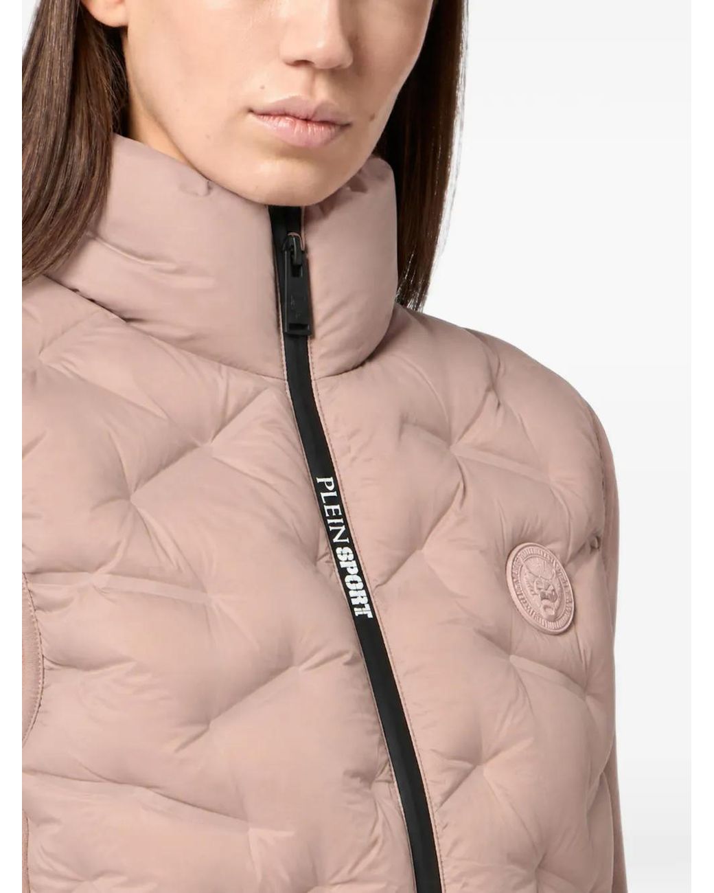 Philipp Plein Pink Quilted Padded Gilet