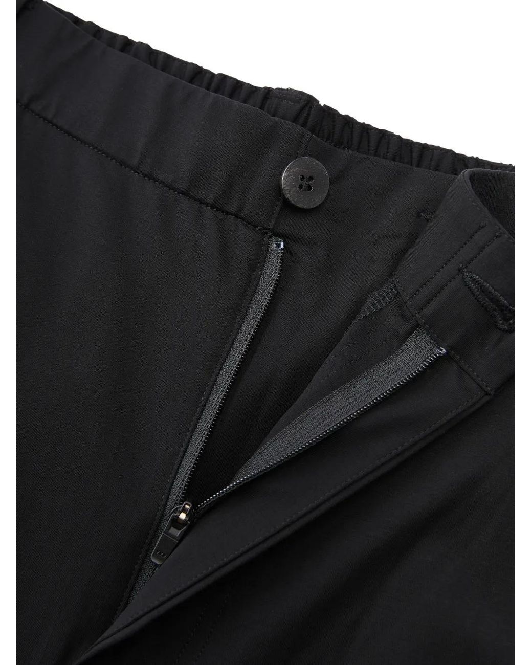 CROQUIS Black Pantalon À Plis Et Coupe Incurvée for men
