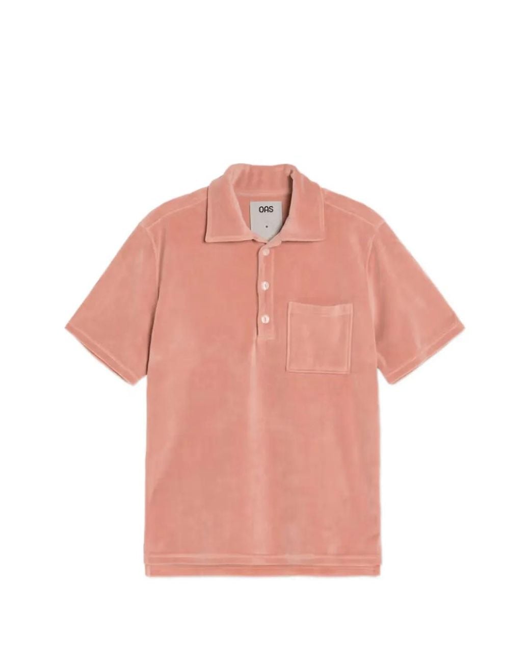 Oas Pink Cameo Girona Terry-Cloth Polo Shirt for men