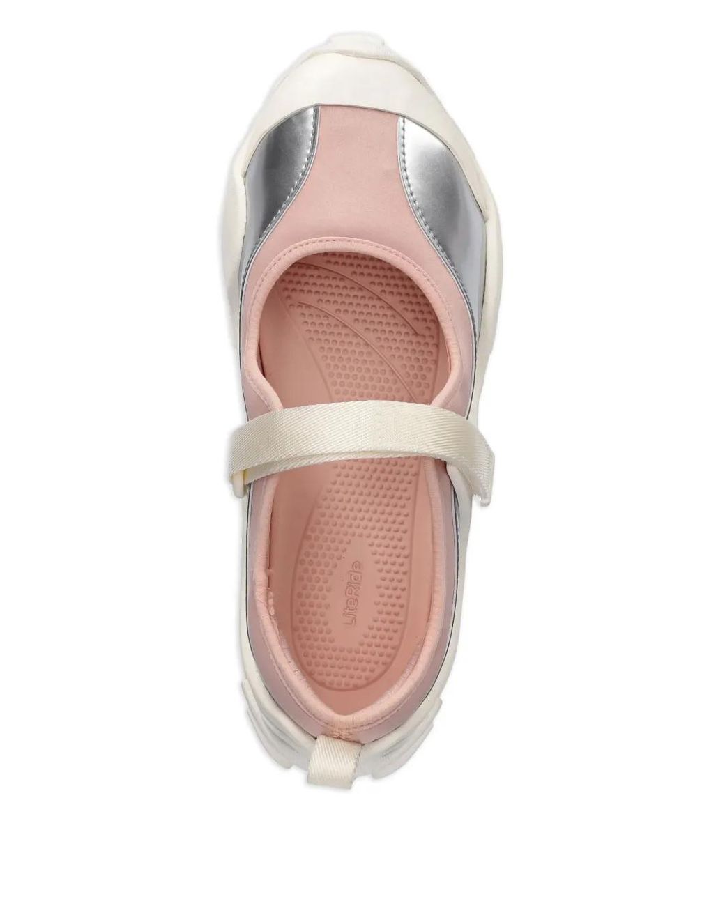 CROCSTM Pink Metallic Strap Sneakers
