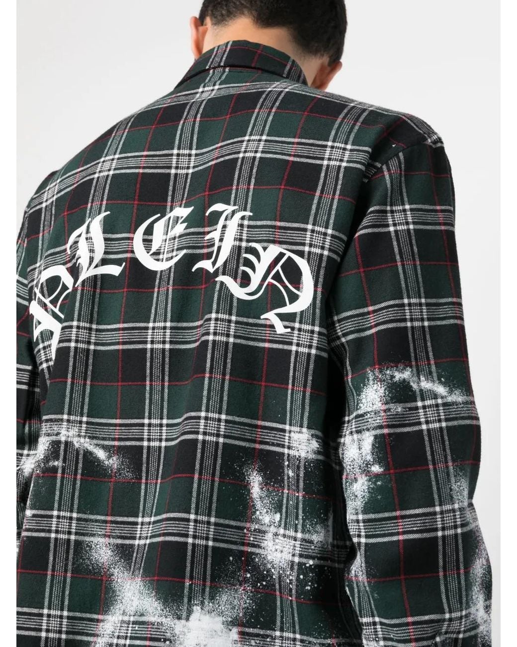Philipp Plein Black Dandy Tartan-Check Shirt for men