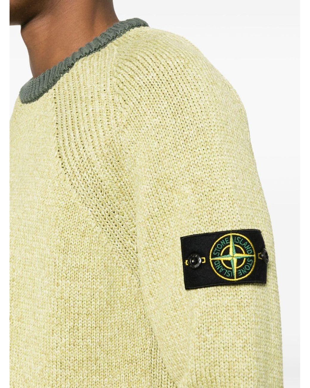 Stone island shop jumper yellow