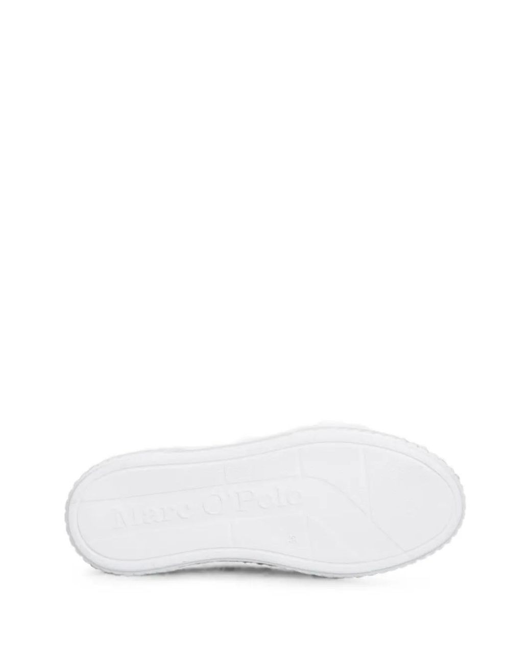 Marc O' Polo White Zebra-Print Panelled Sneakers