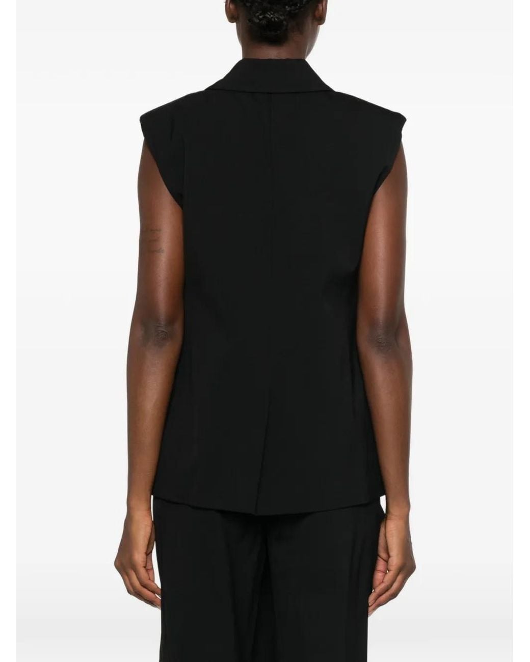 LE SULLY STUDIO Black Sleeveless Single-Breasted Gilet