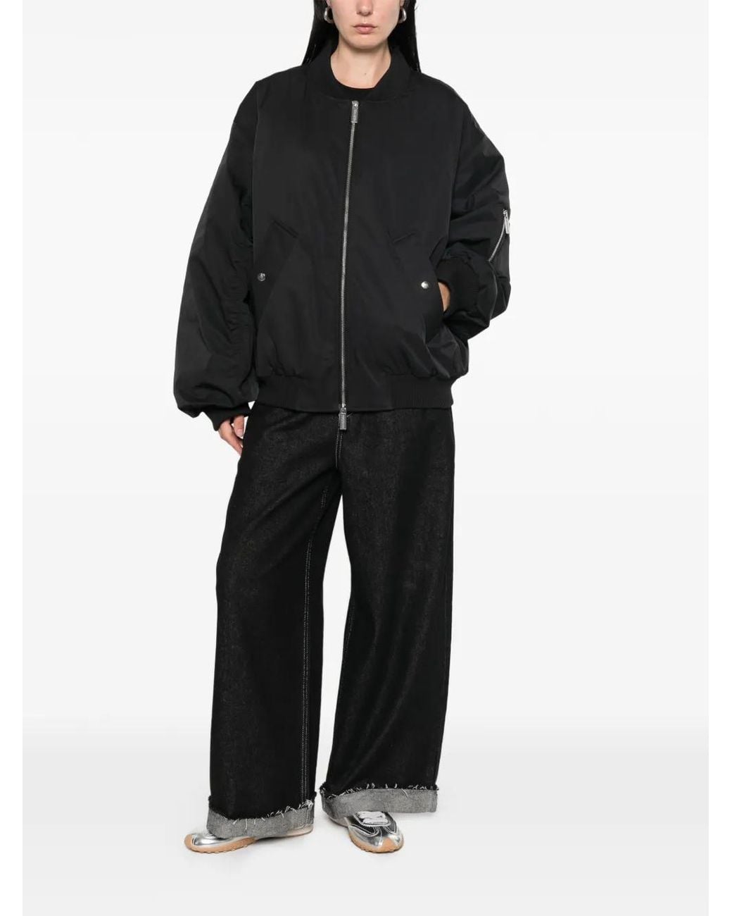 WRSTBHVR Black Veste Bomber À Fermeture Zippée