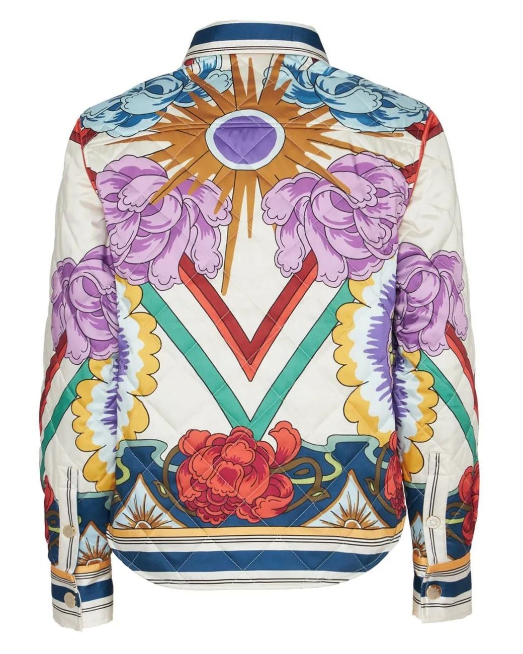 LaDoubleJ Blue Edie Printed Quilted Twill Jacket