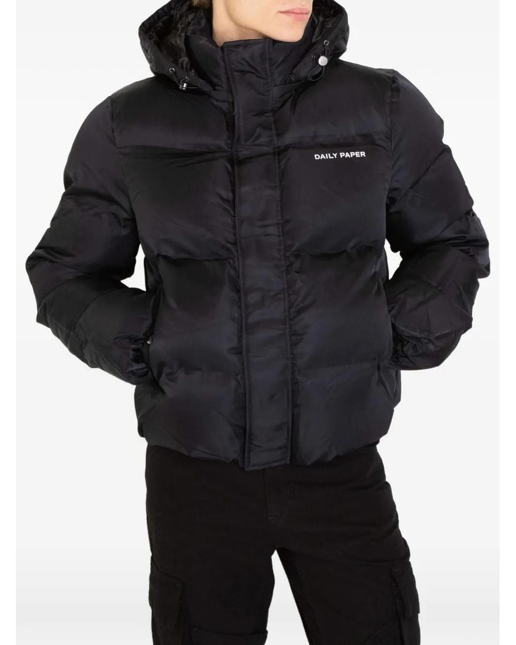 Daily Paper Black Epuffa Padded Jacket for men