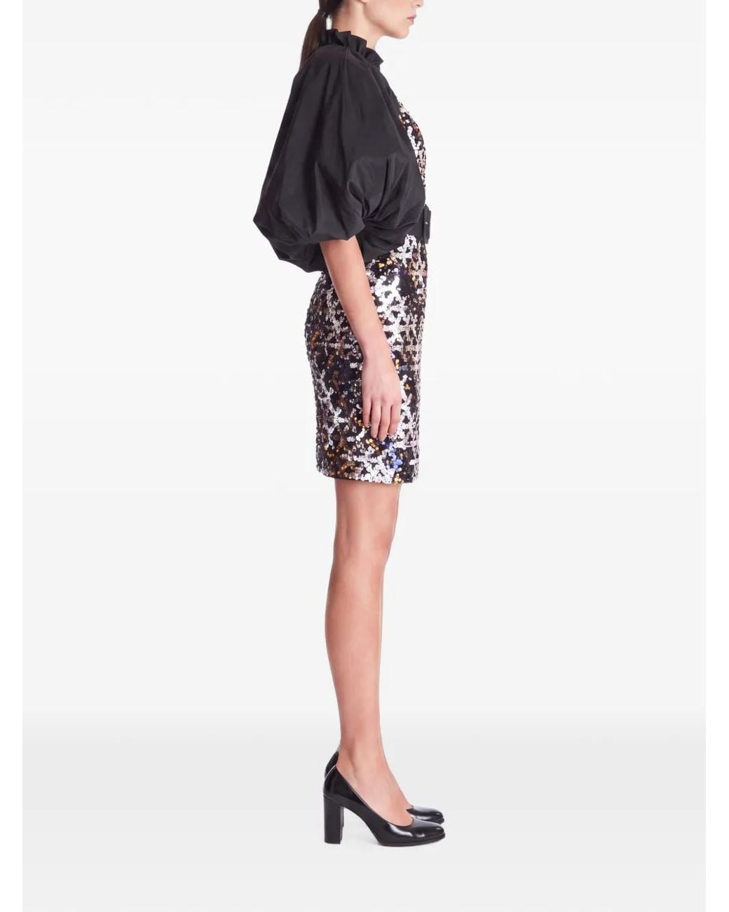 Gatti Nolli by Marwan White Sequinned Mini Dress