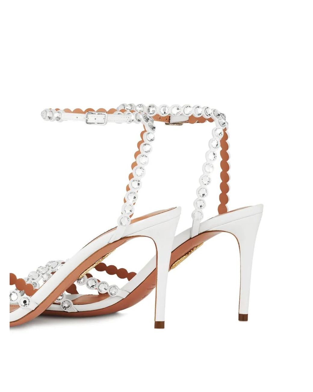Aquazzura White 85Mm Tequila Sandals