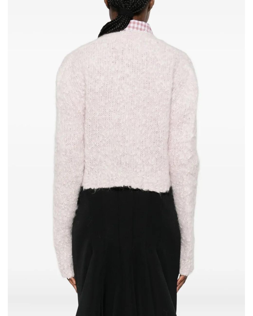 Marni Pink Button-Fastening Cropped Cardigan