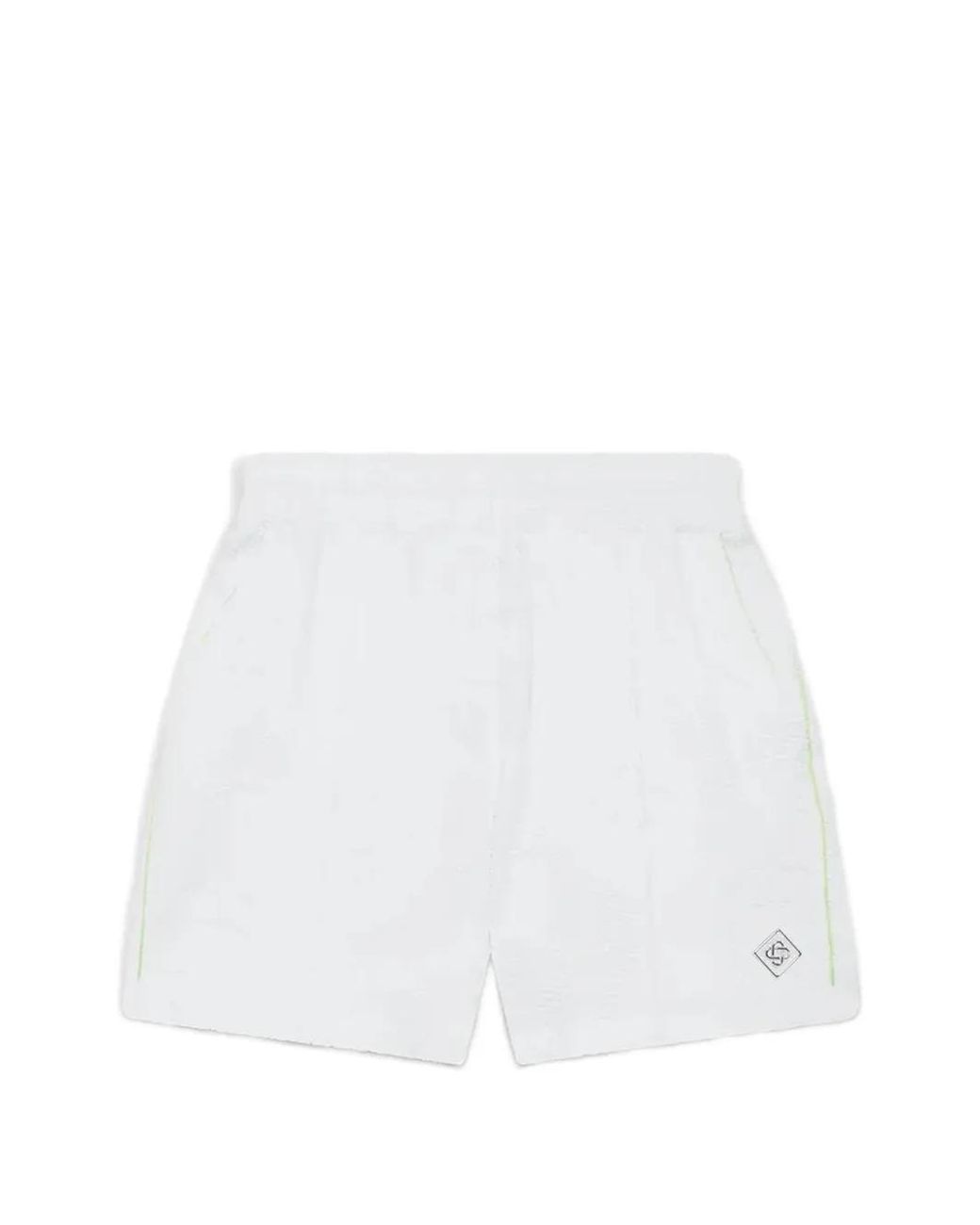 Casablanca White Monogram-Detail Shorts for men