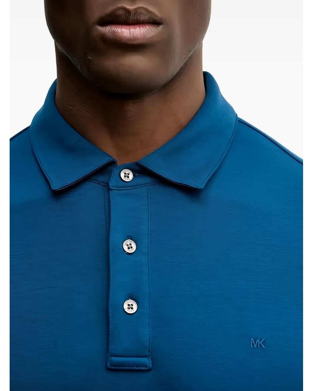 Michael Kors Blue Polo Boutonné À Poche Poitrine for men