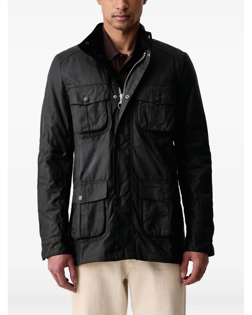 Barbour Black Corbridge Waxed Jacket for men