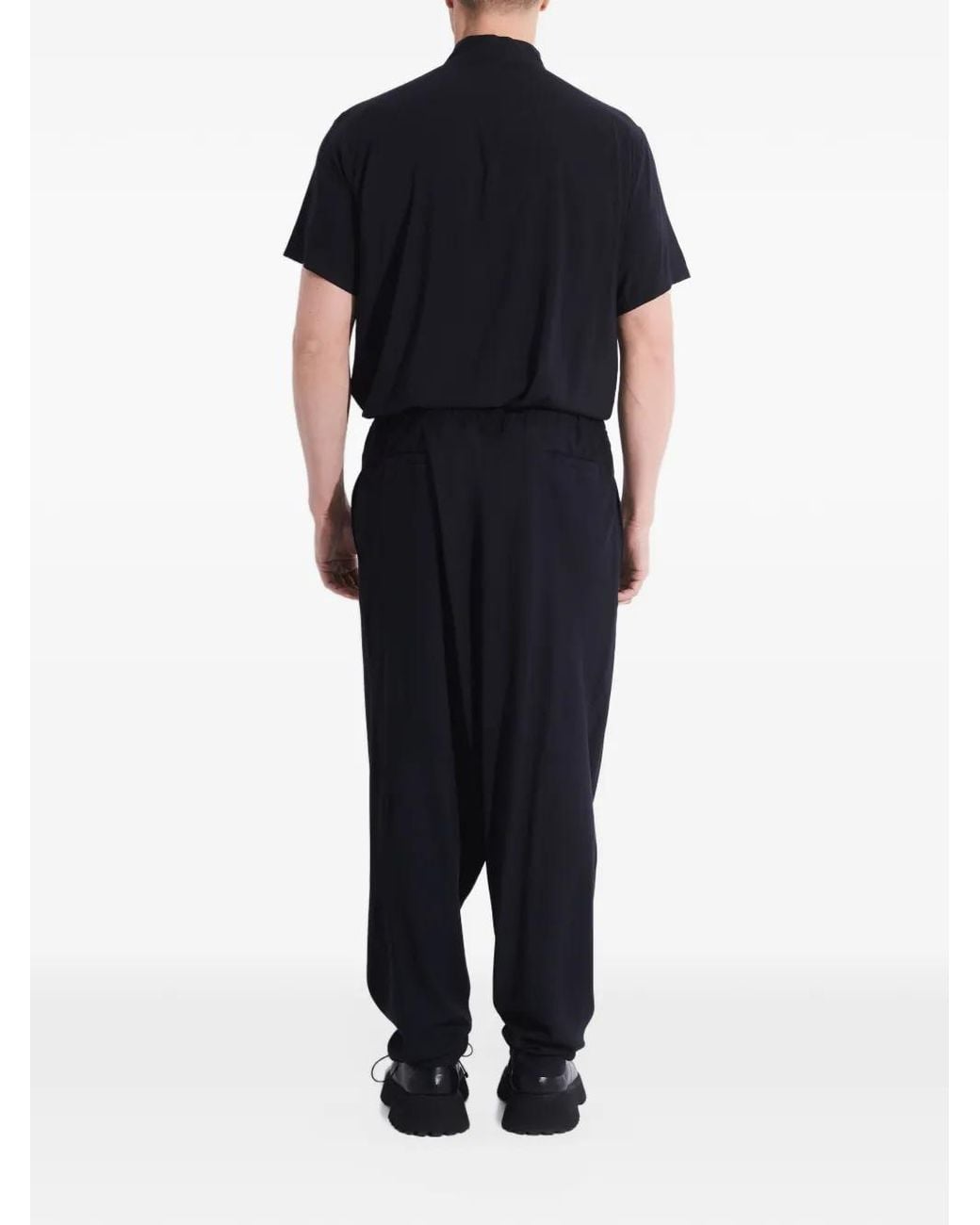 Tessitura Body Couture Black Pantalon Sarouel À Empiècements Pliés for men