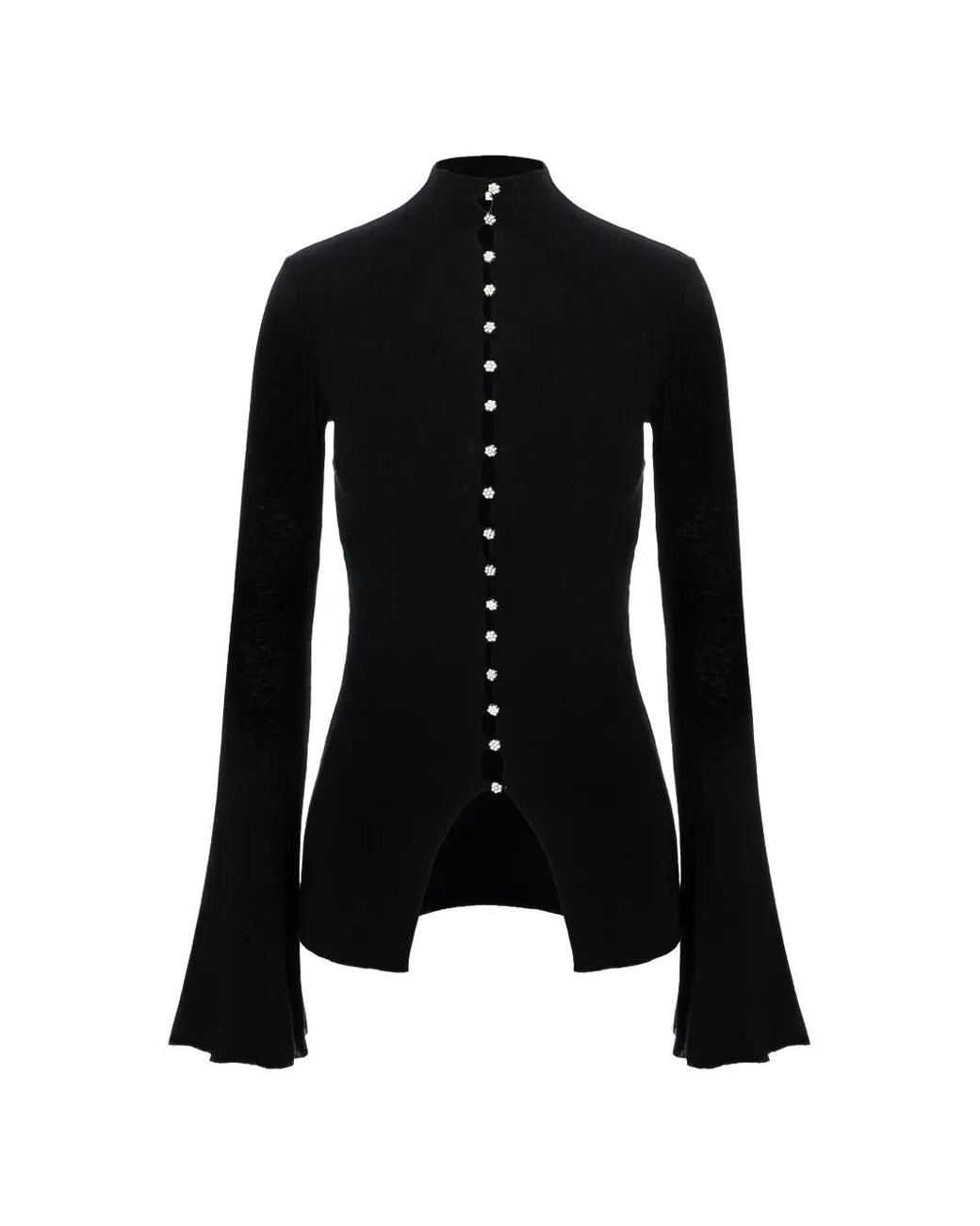 MANURI Black Blouse Leyla À Ornements