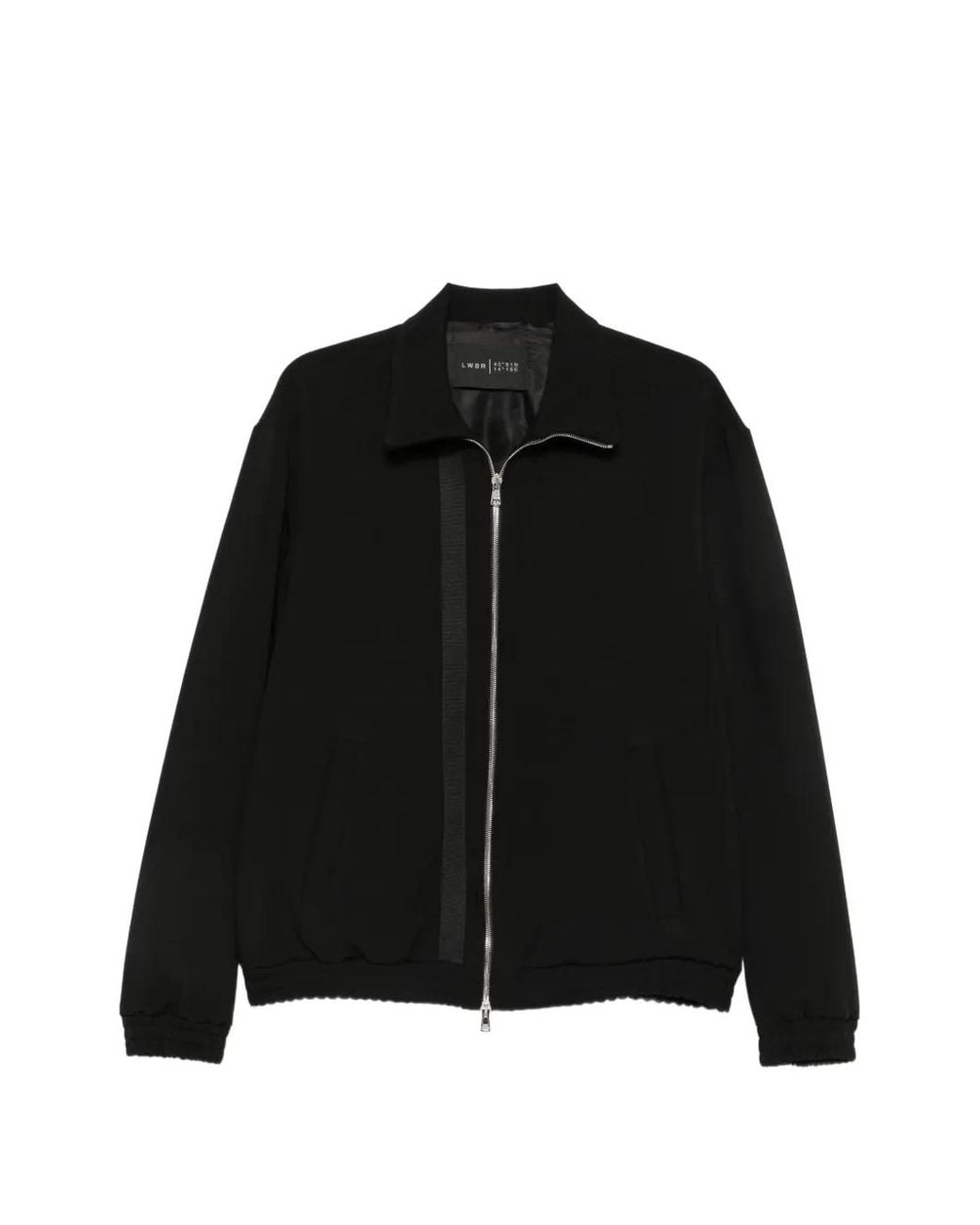 Low Brand Black Zip-Up High-Neck Jacket for men