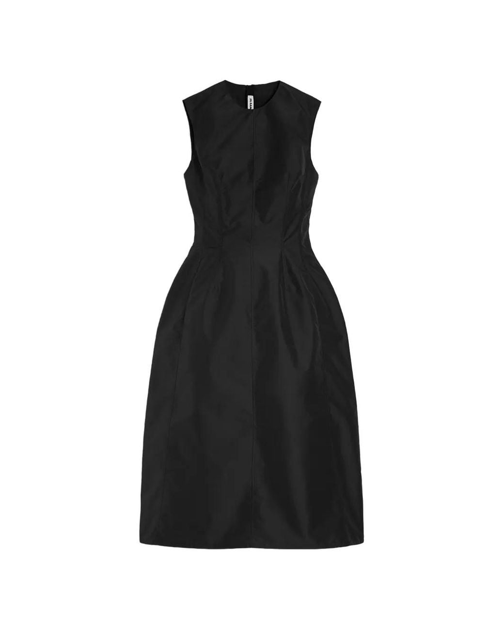 Jil Sander Black Technical Faille Dress